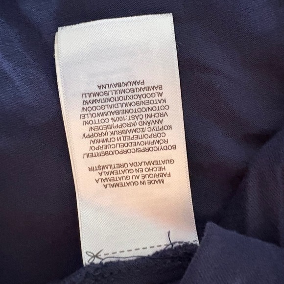 Polo Ralph Lauren Mens Long Sleeve Hoodie T Shirt Navy Blue Red Logo 1967 Small - Picture 6 of 15